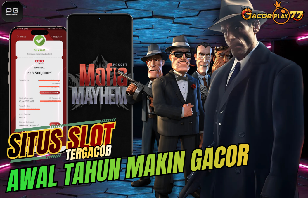 Selamat kepada user id : ame*****01 Wede Rp 8.500.000 di Game MAFIA MAYHEM PG SOFT Cair Gk Sampe 1 Menit! Menang Mudah di Gacorplay77